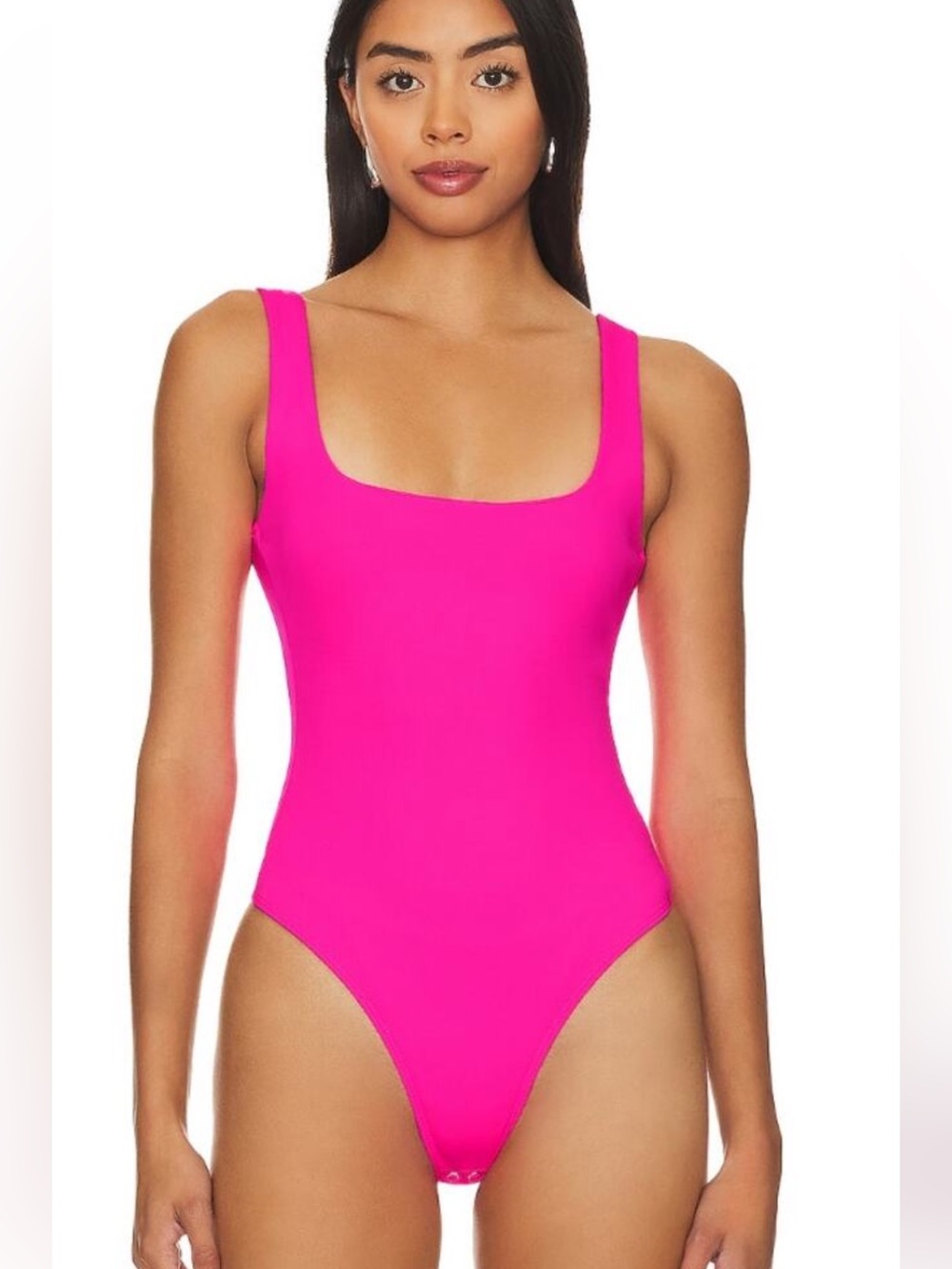 Good American FUSCHIA* Scoop Neck Bodysuit
